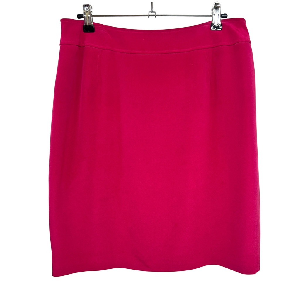 100% Silk Pencil Skirt 12P Hot Pink Pursuits Ltd Barbiecore Quiet‎ Luxury